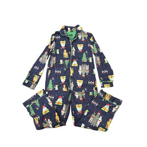 Boys Star Wars Pajama Set S Navy Green Christmas